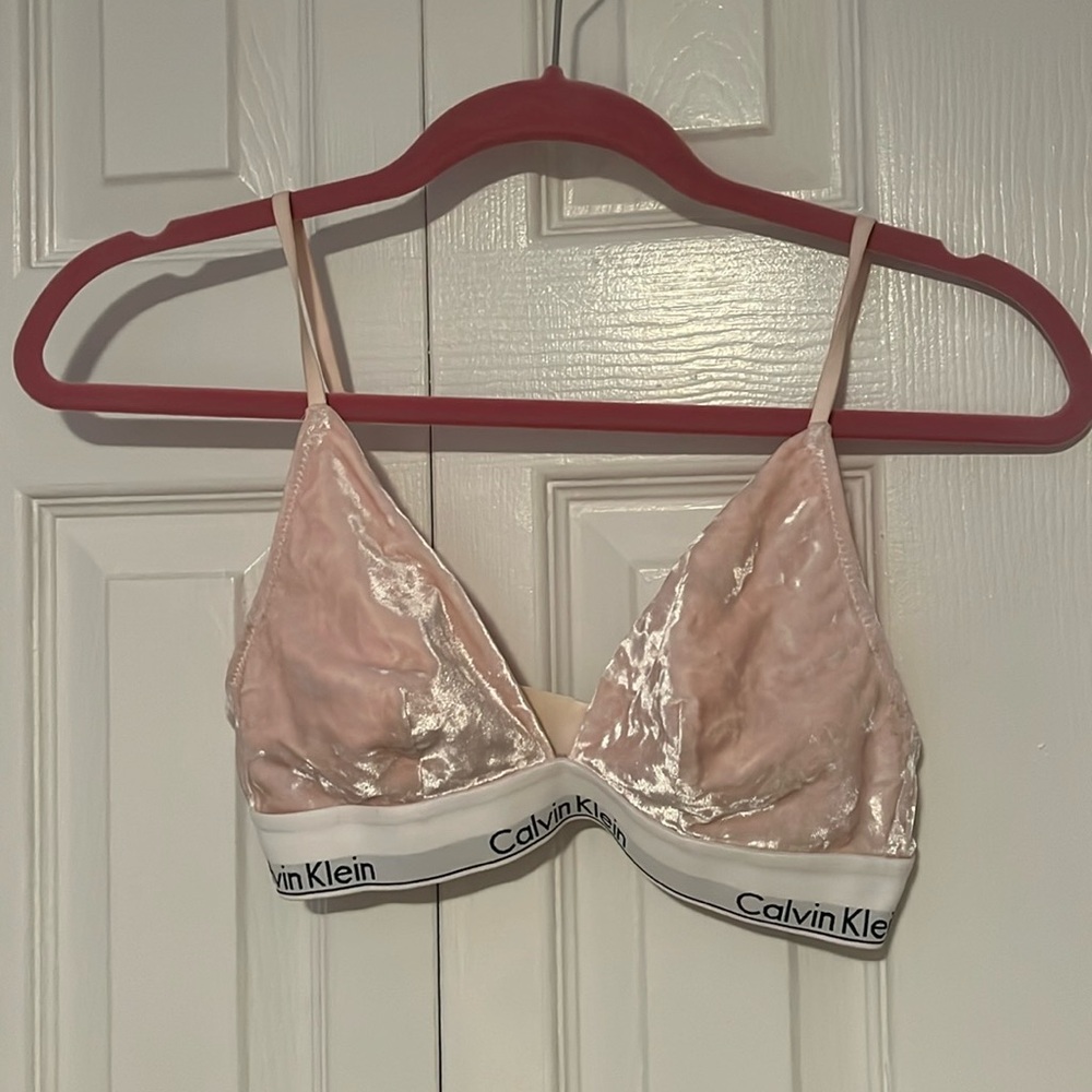 Calvin Klein velvet bralette